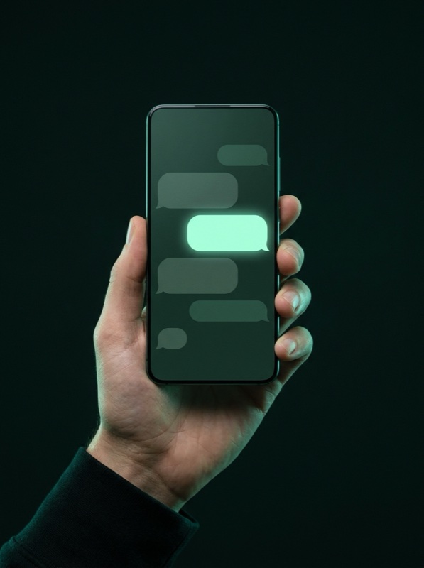 Ekranında cevap duran bir telefonu tutan el